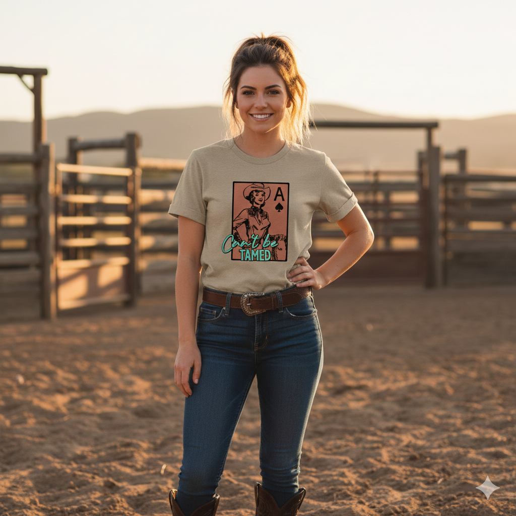 Can’t Be Tamed Graphic Tee – Western Lifestyle T-Shirt | Apparel | Stockline Supply Co