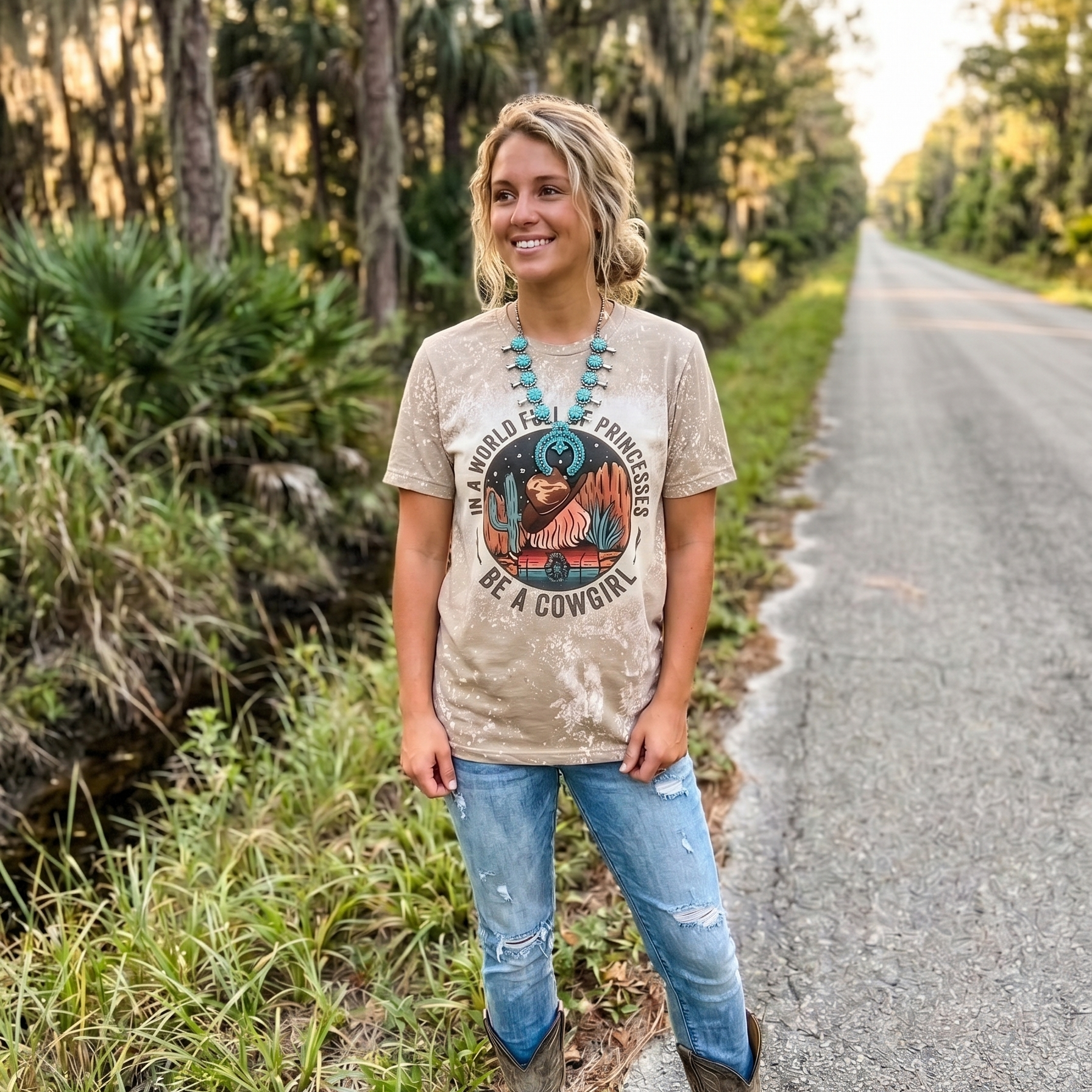 Be a Cowgirl Graphic Tee – In a World Full of Princes Shirt | Stockline Supply Co