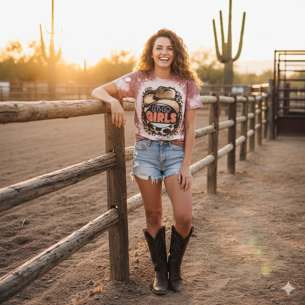 Let’s Go Girls Barrel Racing Tee – Western Graphic Shirt | Stockline Supply Co