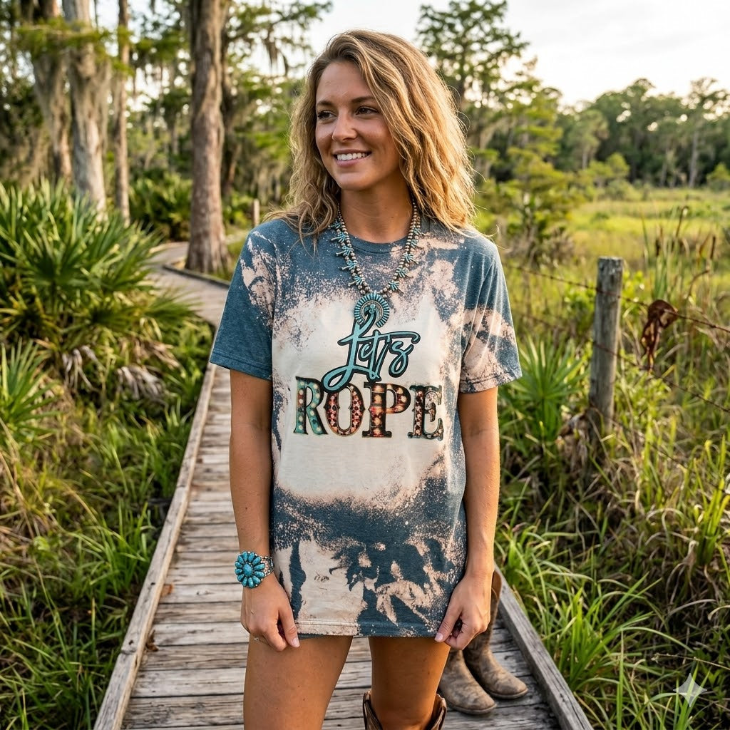 Let’s Rope Graphic Tee – Western Roping Shirt | Stockline Supply Co