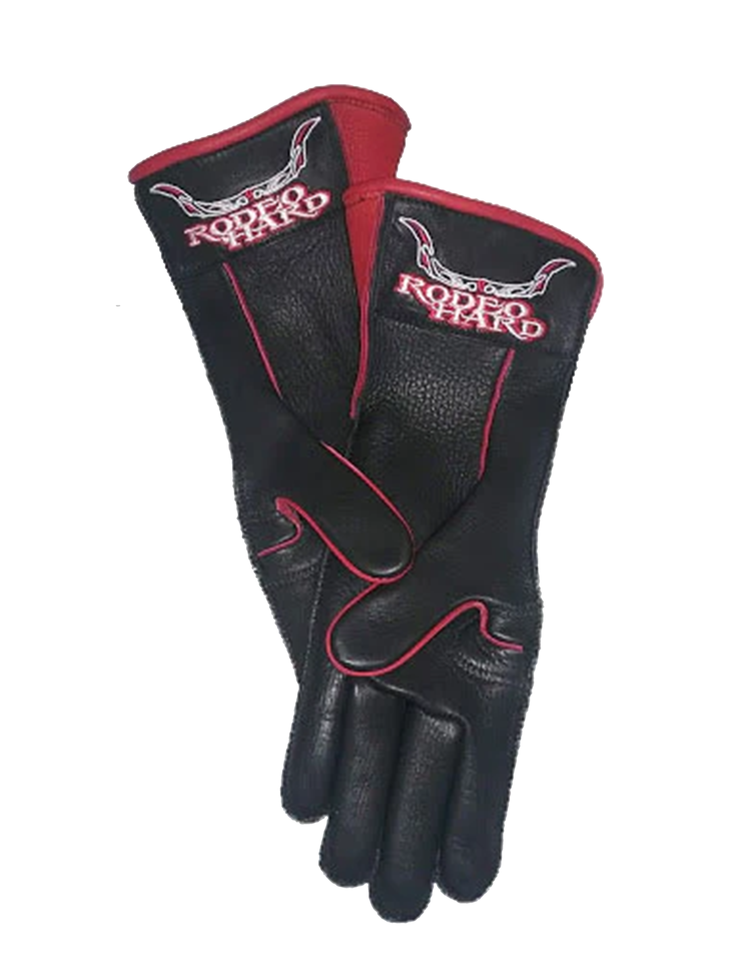 Rodeo Hard Deerskin Leather Bull Riding Gloves Long Cuff Outseam