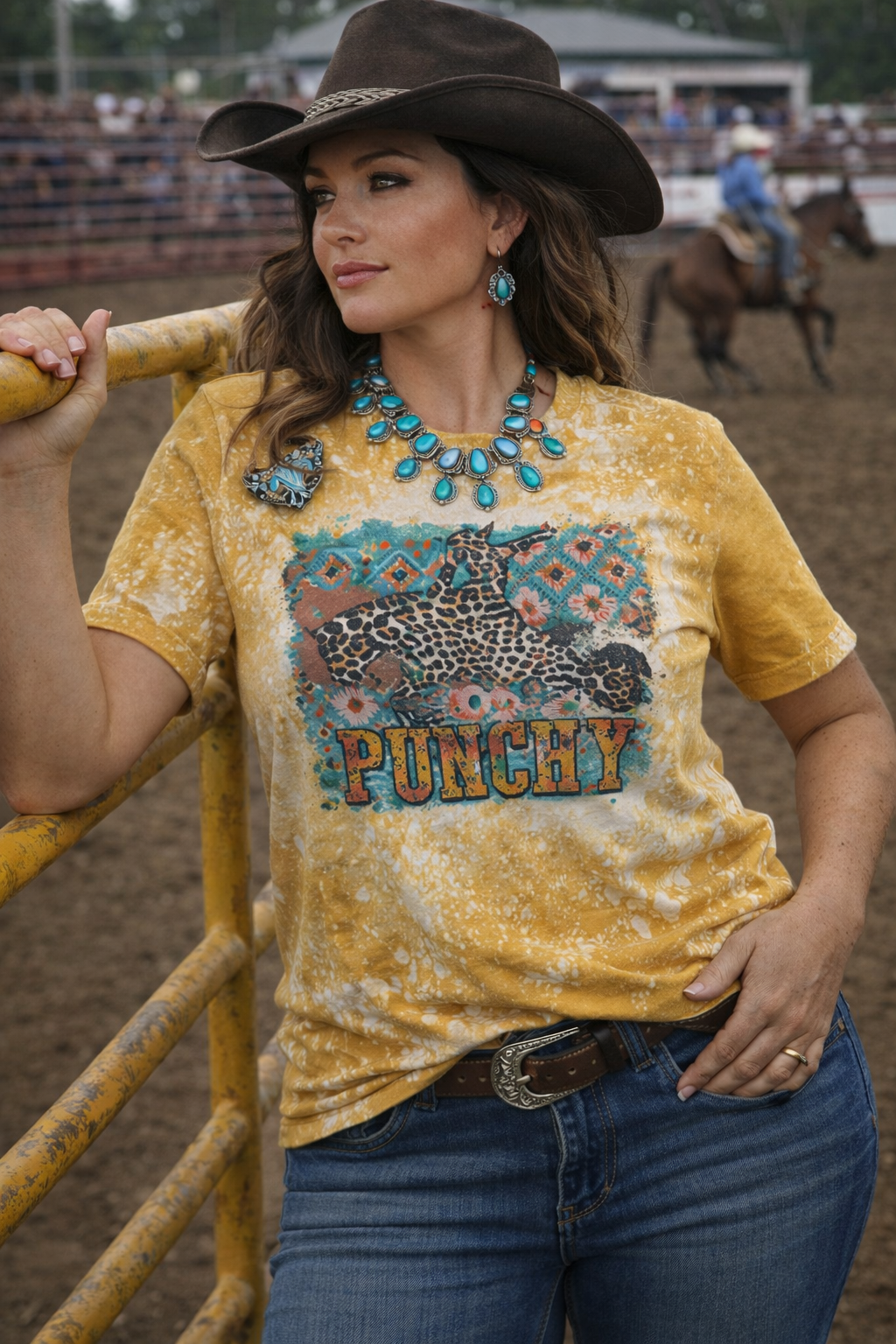 Leopard Bronc Punchy Graphic Tee – Western Shirt | Stockline Supply Co